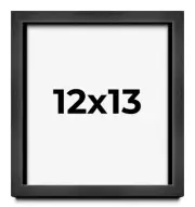 12x13 Shadow Box Frame Grey Charcoal Black | 0.875 Inches Deep | Solid Wood Shad