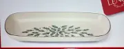 Lenox Holiday Dimension Holly Berries Gold Rim Rectangular Bread Tray New In Box