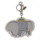【COACH】迪士尼聯名雙層硬皮革壓印鑰匙圈吊飾-小飛象