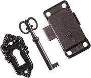 Angoily 1 Set Drawer Lock Cabinet Locks Antique Lock and Key Antique Furniture Lock and Key Desk Lock Cupboard Locks Vintage Cabinet Lock with Key Antique Cabinet Lock and Key Iron