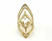 Ring Adjustable Raw brass Geometric Women Fashion 9.5 US Size
