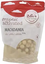 2Die4 Live Foods Activated Organic Macadamias 500g