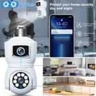 Dual Lens 360° Wireless WiFi E27 Bulb Light Security Camera Home Baby Monitor AU