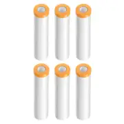 6 Rolls Pre-Taped Masking Film 78.7"x65.6ft Tape and Drape Plastic Drop Cloth
