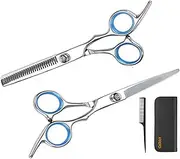 ArRord Professional 6" Hair Cutting Scissors Kits Stainless Steel Barber Scissors Shears and Thinning/Texturizing Scissors Set/Adjustment Tension Screw/Leather Case and Comb