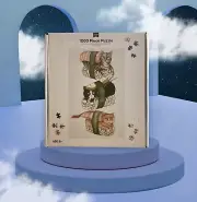 New Typo 1000 Pc Jigsaw Puzzle Sushi Cats Tabby Tuxedo Tiger