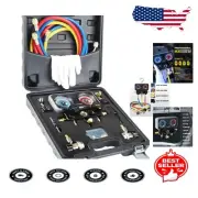 Professional A/C Manifold Gauge Set for R134a R22 R12 R502 - Durable & Accurate