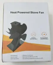 4 Blades Heat Powered Wood Stove Fan Fireplace Wood Log Burner Silent Durable