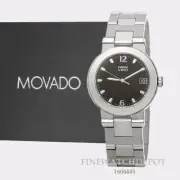 Authentic Movado Vizio Men's Black Dial Stainless Steel Watch 1604445