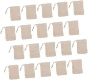 Vaguelly 20pcs Exfoliating Soap Mesh Bags Cotton Linen Net Pouches for and Foaming for Home Bathing and Soap Collection