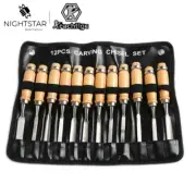 12Pcs Wood Carving Hand Chisel Tool Set Woodworking Professional Gouges Consruct