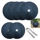 6x Landscape Fabric Tree Protector Weed Barrier Mat Weed Control for Outdoor