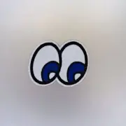 Eyes Patch — Iron On Badge Embroidered Motif — Comic Cartoon Eye Funny