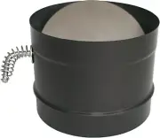 8-Inch Black Steel Damper Section, Lightweight & Pre-Installed for Easy Use