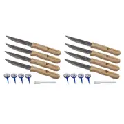 2x 9pc Guinness Gilroy Stainless Steel Steak Knife Set Cutlery Knives w/ Markers