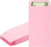 uxcell Money Envelope, 50 Pack 6.5" x 3.5" Cash Envelopes Money Holder Bags Budgeting Saving Challenge Letter for Gift Coins Checks Tickets Jewelry Passport Card, Pink