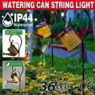 Solar LED Watering Can String Light Outdoor Garden Art Waterfall Lamp Decoration