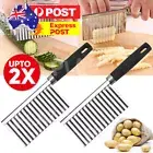 Knife Chopper Chip Potato Cut Vegetable Kitchen Crinkle Cutter Wavy Slicer Blade