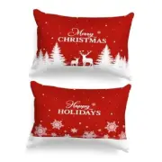 Christmas Standard Pillowcase 20x26 Set of 2, Red 26" x 20" (Pack of 2)