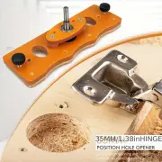 35mm Hinge Hole Drilling Guide Jig Cabinet Door Hinge Positioning and Punch Locator Woodworking Tool with Low Noise High