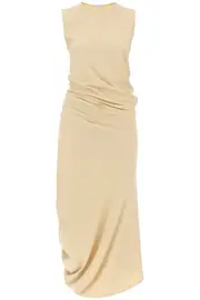 [LEMAIRE] LEMAIRE twisted midi dress XS Beige