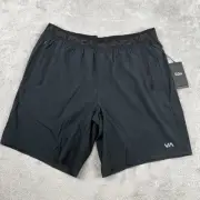 RVCA Yogger Plus 18 Stretch Shorts Men’s Large 34 Black Lightweight Sport