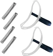 2 Pack CPAP Headgear with Silicone Frame Compatible with ResMed Swift FX Nasal Pillow Mask, CPAP Head Strap kit Including Adjustable Silicone Frame & Elastic Back Headgear & 2 Soft Strap Wraps