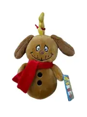 Dr. Seuss The Grinch- Max Snowman Christmas Plush Stuffed Dog Animal 8” NEW!