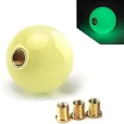 RASNONE Universal Gear Shifter Glowing Pearl Ball Shift Knob for Manual/Automatic Short Green Glow in The Dark