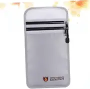 CAXUSD Fireproof File Bag Faraday Bag Money Safe Cash Safe Portable Document Holder Double Zipper Pouch