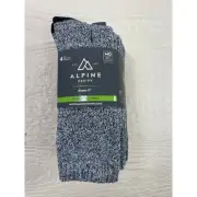 Alpine Design 4-Pack Performance Hiking Socks Crew Cut Black NEW WITH TAGS