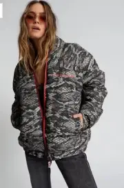 One Teaspoon SNAKED DIRTEE LOVE PUFFA JACKET Parka Coat Large
