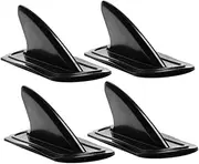 Milisten 4pcs Small Fish Fin Small Tail Fin Fiberglass Surfing Fin Paddleboarding Stabilizers for Replacement Plus Paddleboards Surfboard Paddle Board Fin Water Stabilizer Black PVC