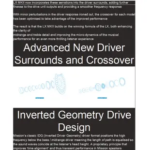 Mission 英國 LX-2 MKII 書架喇叭 單體反置設計 全新第2代 音質再加強 公司貨 保固一年
