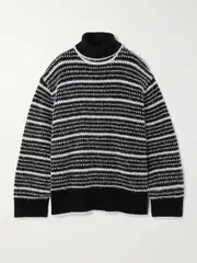 [TOTEME] TOTEME - Wool-blend Turtleneck Sweater - Black - medium medium Black