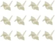 JapanBargain Set of 12 White Porcelain Chopstick Rest Origami Crane Shape 4818