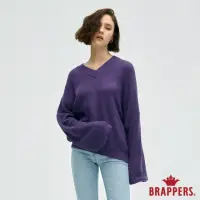 在飛比找momo購物網優惠-【BRAPPERS】女款 典雅V領拋袖線衫(紫)
