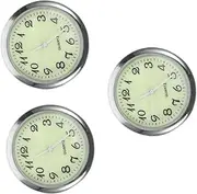 3pcs Car Clock Pendulum Automotive Clocks Dash Auto Small Digital Battery Operated Retro Car Mini Glass