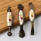 Antique Bronze Cabinet Pull Knob Flower Door Handles Wardrobe Closet Cupboard