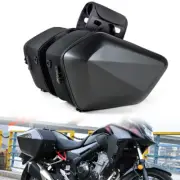 2×30L Motorcycle Dual Saddle Bag Riding Helmet Storage Hard Shell Side Bag Set
