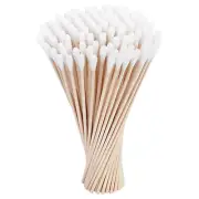 Hisopos De Algodon Para Orejas Con Palitos Largos De Madera 100 Unidades Alg...