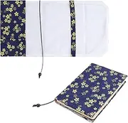 A5 Size Paperback Book Cover Protector, Adjustable Canvas Book Sleeve for Reading Lovers, Floral Print Soft Cloth Notebook Cover for Hardcover Bible Journal Textbook (Style A, A5)