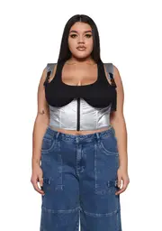 [Poster Grl] Plus My Type Underbust Corset - Metallic