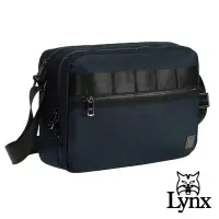 在飛比找Yahoo奇摩購物中心優惠-【Lynx】美國山貓輕量防潑水斜紋尼龍布包 多隔層機能 橫式
