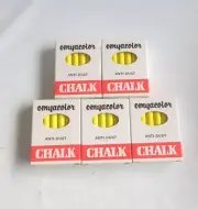 5 Vintage New Anti-Dust Yellow Dustless Chalk Like Crayola Omyacolor Prop Cheap