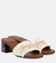 [Jimmy Choo] Jimmy Choo Joa embroidered mules AU 10.5 white