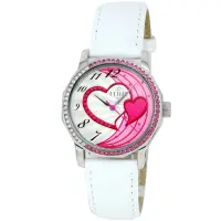 在飛比找momo購物網優惠-【CLOIE】CLOIE 擁入心懷晶鑽腕錶(白x粉紅/34m