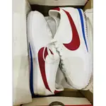 全新正品NIKE CLASSIC CORTEZ LEATHER 白底紅勾阿甘鞋女鞋