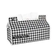 Nordic Ins Simple Black And White Plaid Living Room Home Coffee Table Storage Leather Tissue Box Pumping Case