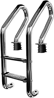 Swimming Pool Ladder,Pool Step,2/3-Step In-Ground Stainless Steel Step,Easy to Assemble for Swimming Pool(1,2Step)